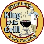 King of the Grill Round Sign